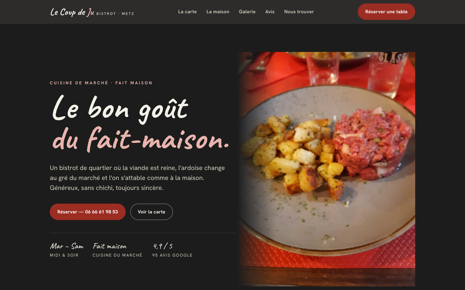 Aperçu du site Le Coup de Ju